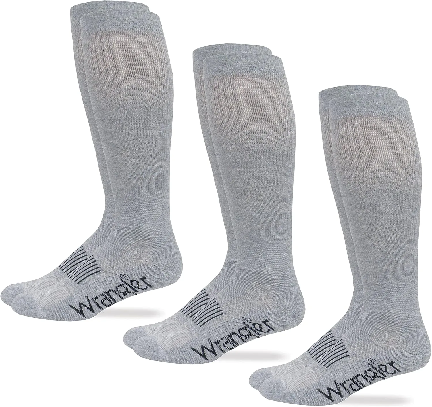 Wrangler Men's Ultra Dri Seamless Toe Western Boot Socks (3 Pairs)