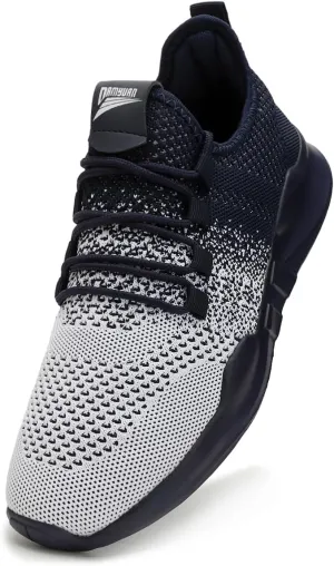 WYGRQBN Mens Tennis Gym Shoes Running Lightweight Breathable Shoes Casual Sneakers
