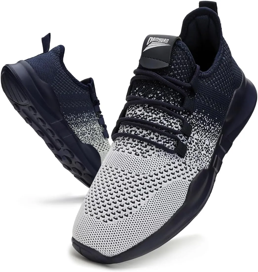 WYGRQBN Mens Tennis Gym Shoes Running Lightweight Breathable Shoes Casual Sneakers