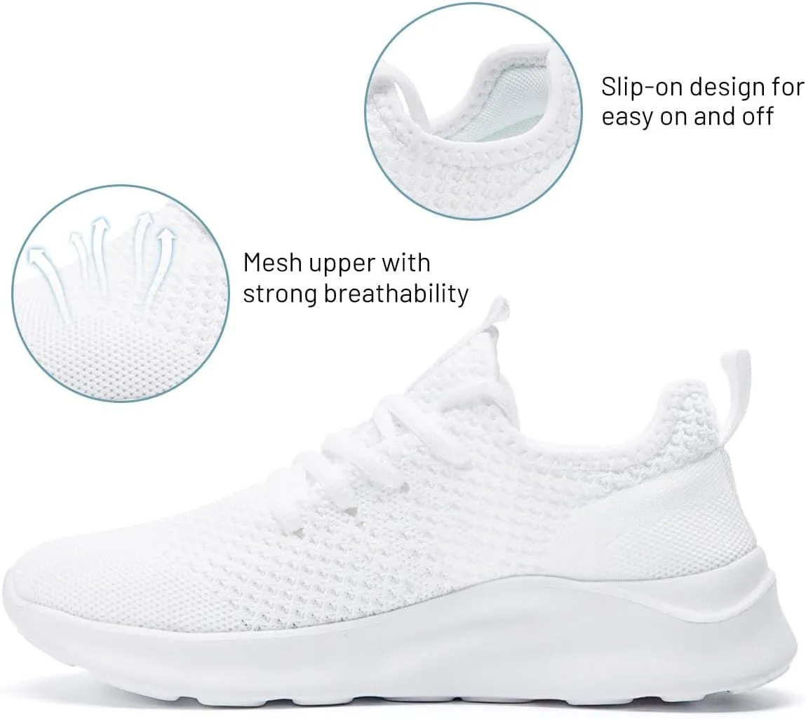 WYGRQBN Mens Walking Shoes Lightweight Breathable Slip On Running Shoes Gym Workout Tennis Fashion Sneakers