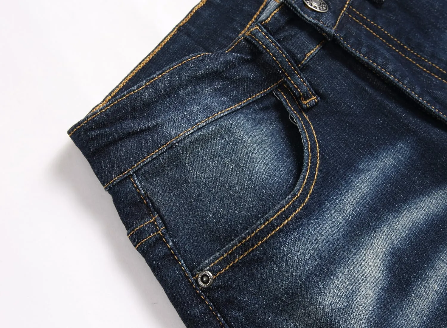 XIMXIMMTIAN Mens Slim Fit Jeans Stretch Ripped Biker Jeans for Men Fashion Straight Comfort Flex Waist Casual Denim Pants