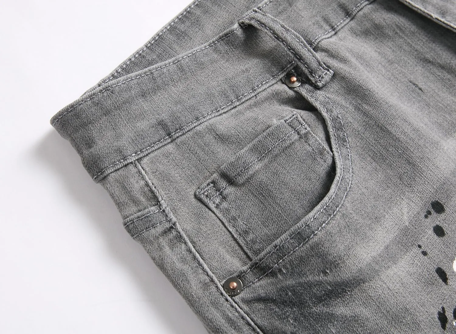 XIMXIMMTIAN Mens Slim Fit Jeans Stretch Ripped Biker Jeans for Men Fashion Straight Comfort Flex Waist Casual Denim Pants