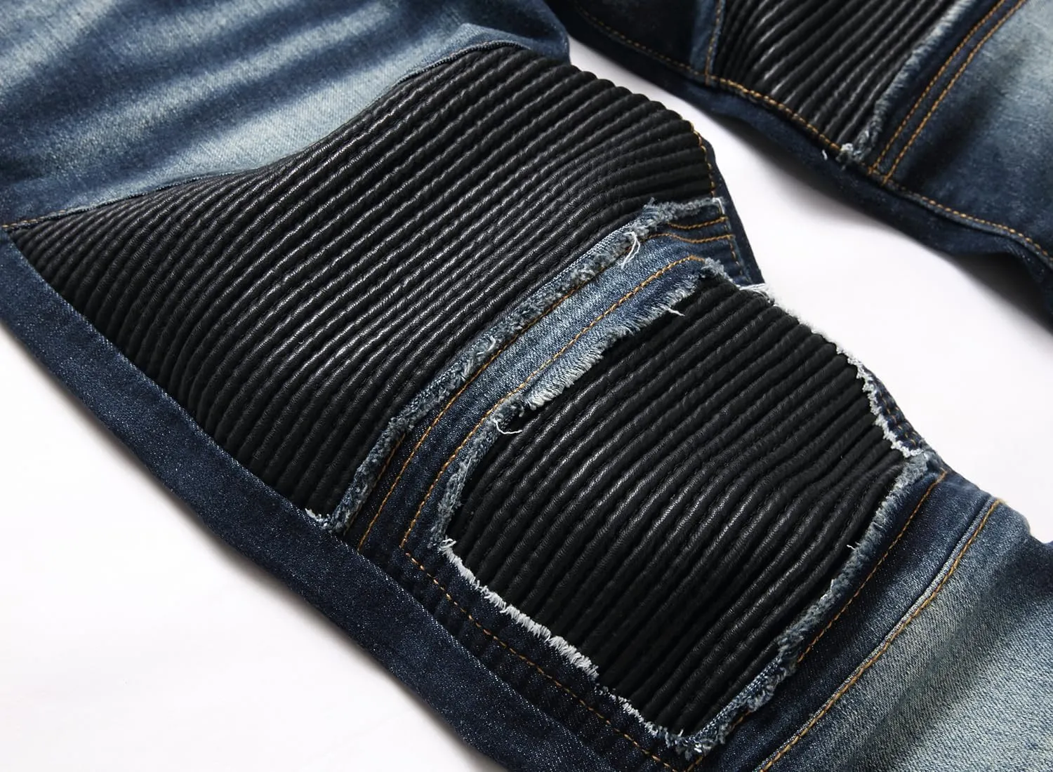 XIMXIMMTIAN Mens Slim Fit Jeans Stretch Ripped Biker Jeans for Men Fashion Straight Comfort Flex Waist Casual Denim Pants