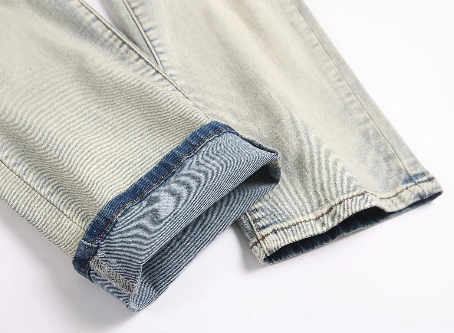 XIMXIMMTIAN Mens Slim Fit Jeans Stretch Ripped Biker Jeans for Men Fashion Straight Comfort Flex Waist Casual Denim Pants