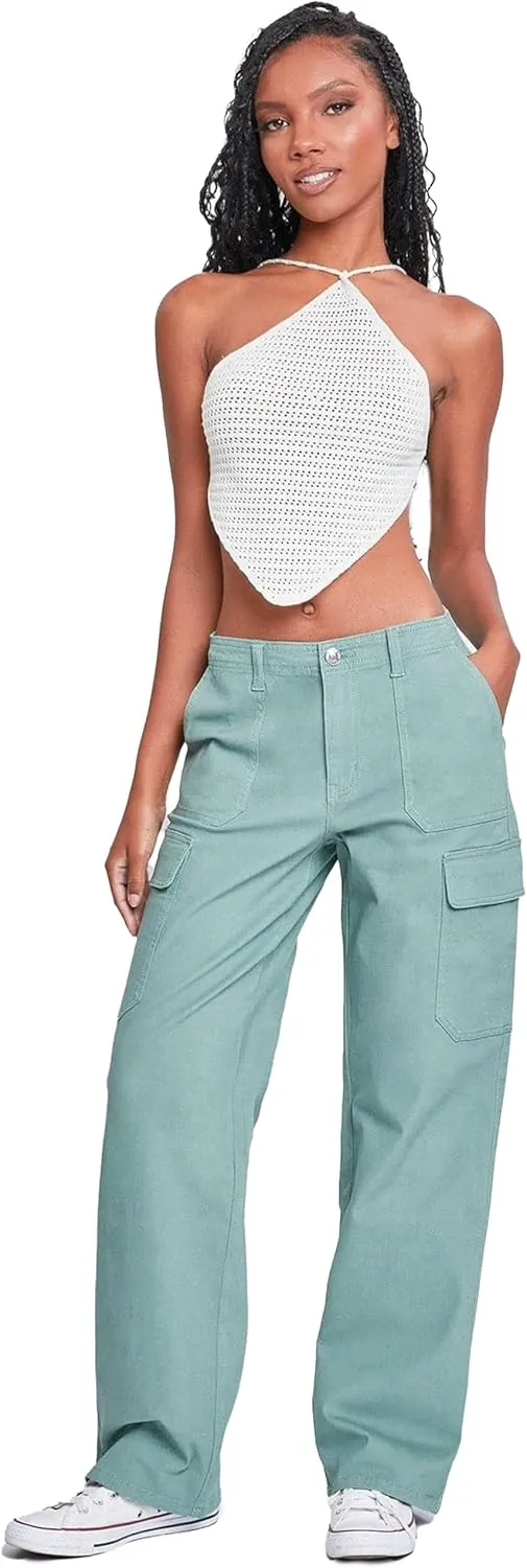 YMI Jeans Women’s High Rise Straight Leg Cargo Pants