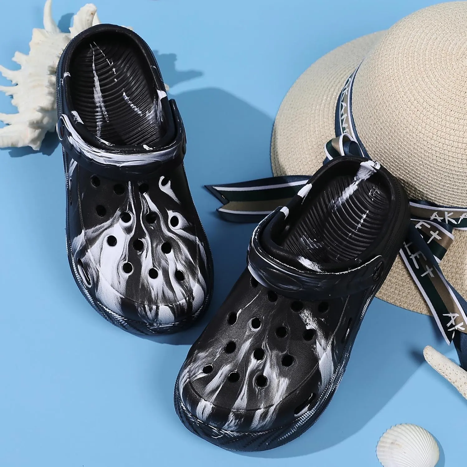 YUKTOPA Women's Platform Clogs Slip On Garden Shoes Lightweight Non Slip Beach Pool Sandals Indoor Outdoor Walking Slippers