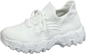 ZSpzx Platform Sneakers for Women Slip On Cushioned Footbed Knit Soft Padded Insole Arch Support Jogging Tennis Shoes Plantar Fasciitis Breathable Comfy Lightweight Daily Wear Shoe